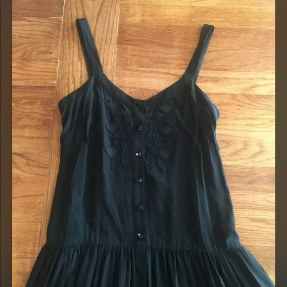 Badgley Mischka Couture Dress Black Pleated Silk Size 4 Sleeveless - Picture 7 of 9